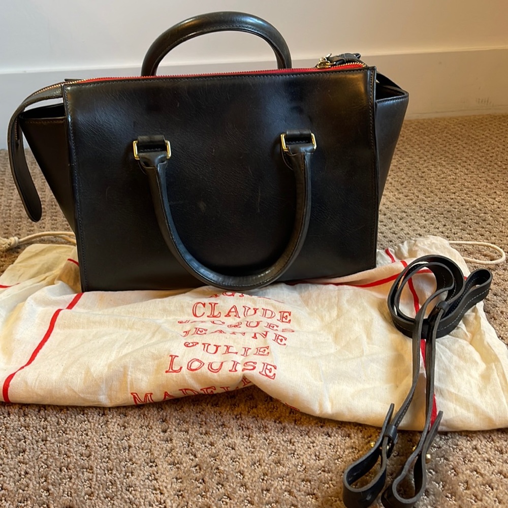 Clare V. Black and Red Handbag